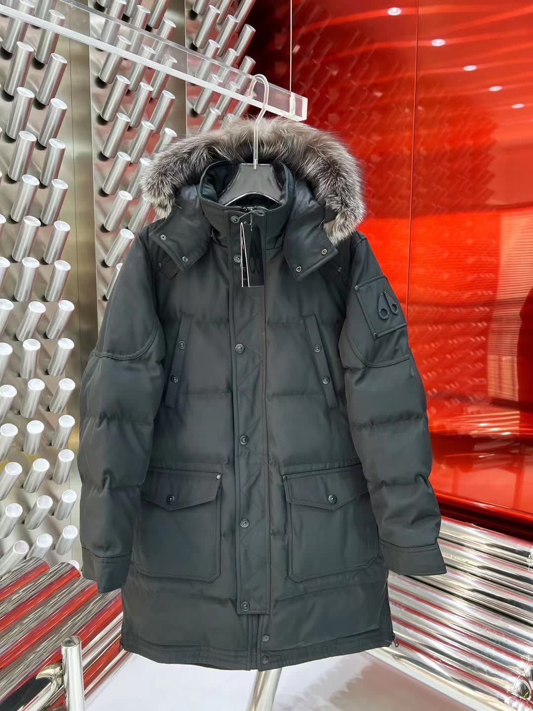 Moose Knuckles Fur Hood Long Down Parka Moose Knuckles Fur Hood Long Down Parka